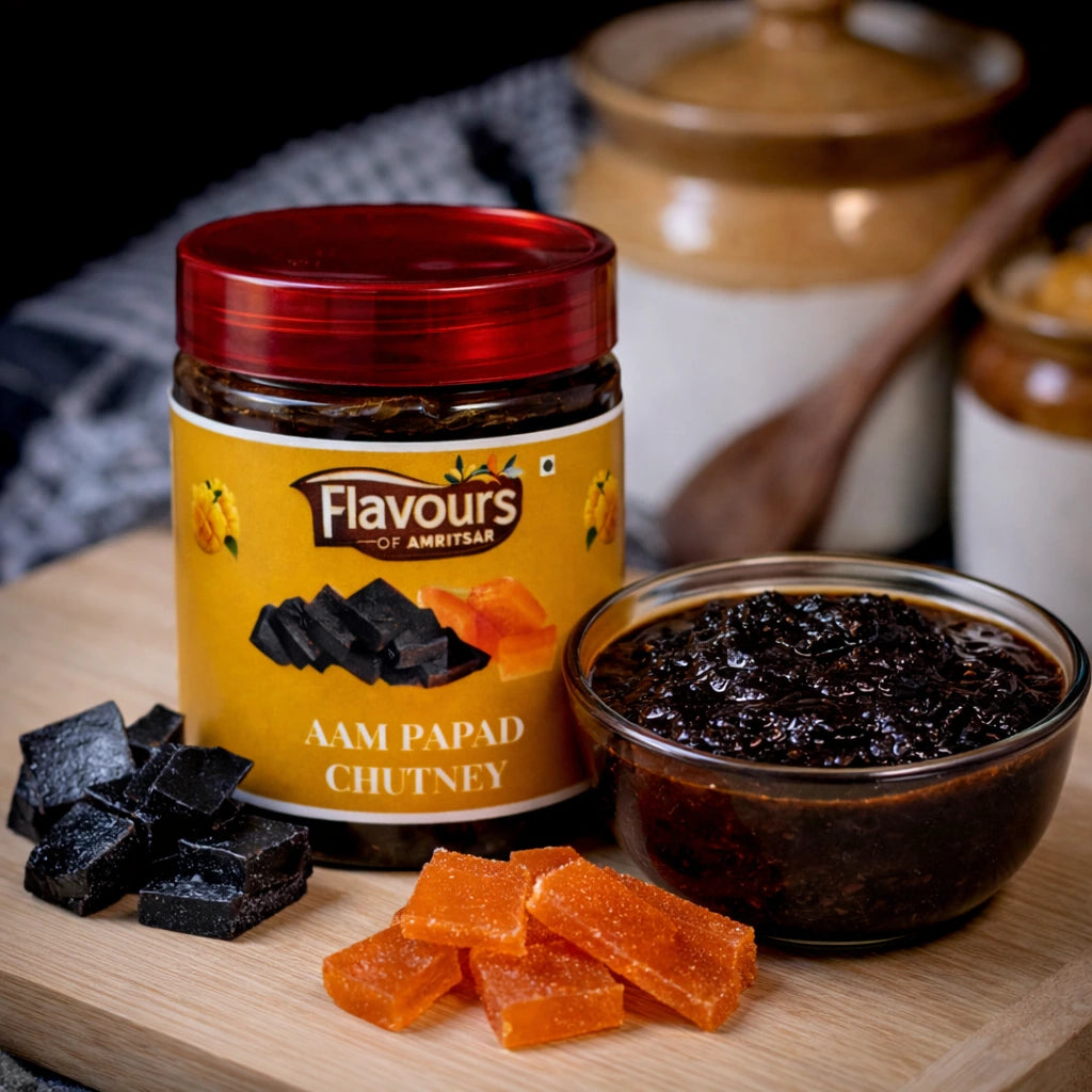 Sweet and Tangy Aampapad Chutney - Made from Sun-Dried Mango Pulp and Punjabi Masala from Flavours of Amritsar