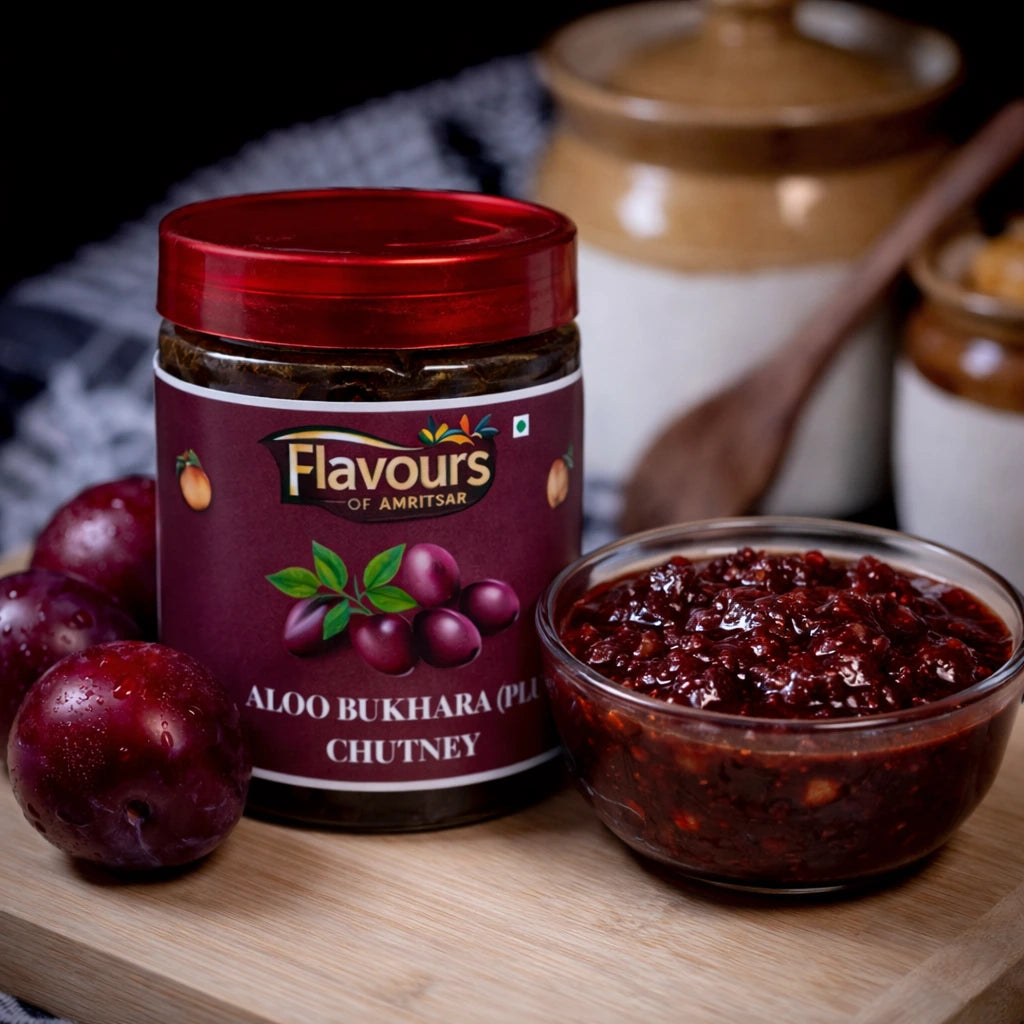Rich Aloo Bukhara Chutney - Sweet and Tangy Dried Plum Chutney from Flavours of Amritsar
