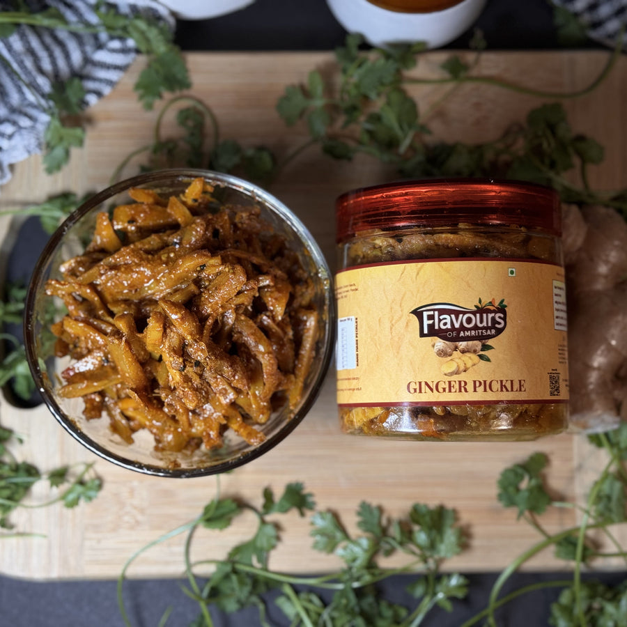 Ginger Pickle in the bowl and Jar