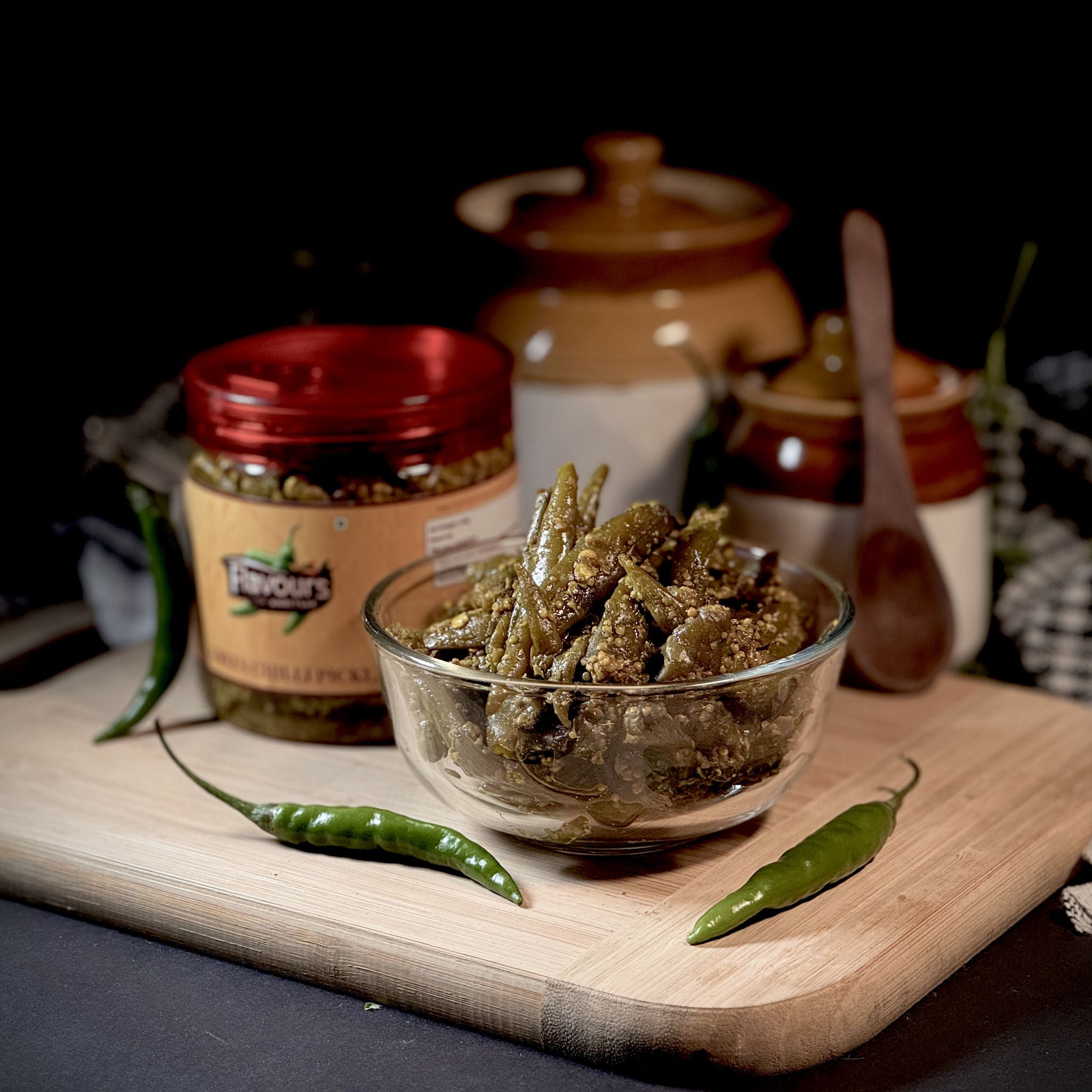 Green Chilli Pickle (Hari Mirch ka Achaar)