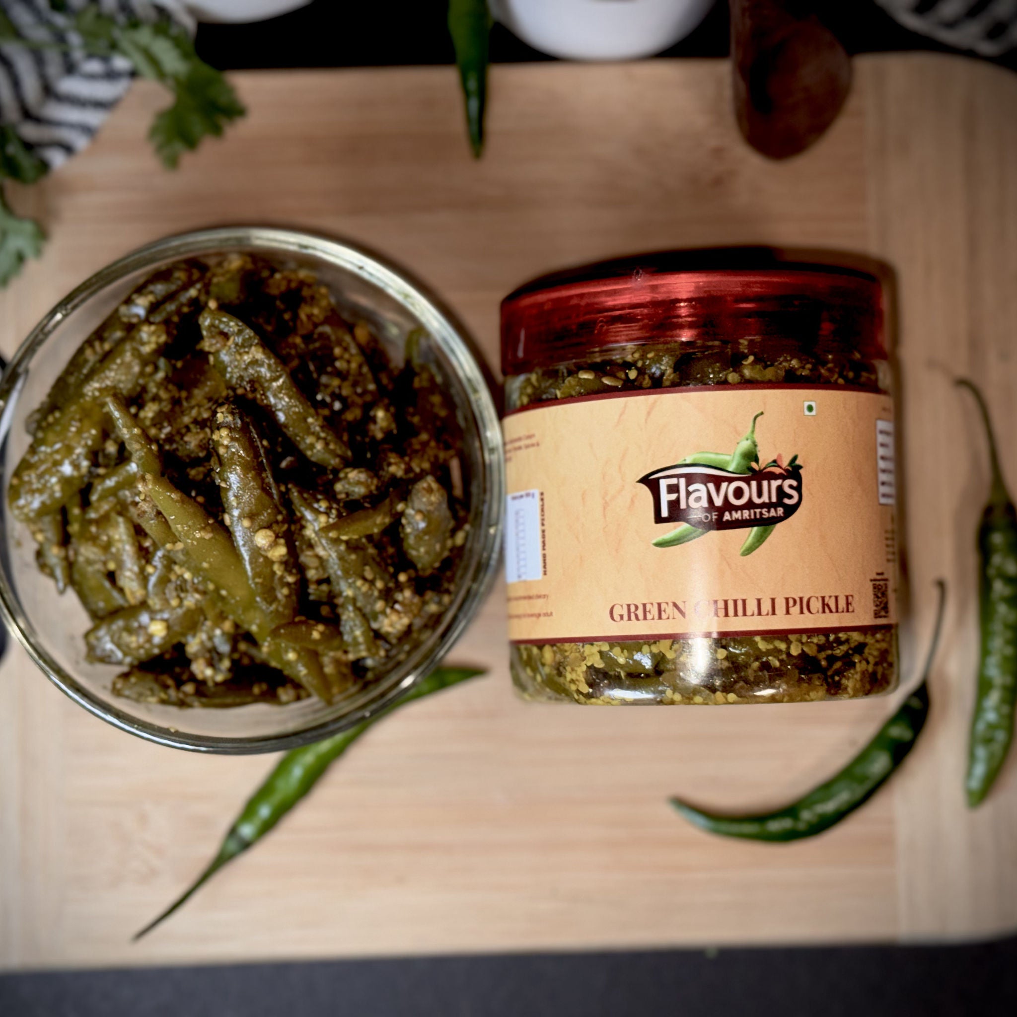 Green Chilli Pickle (Hari Mirch ka Achaar)