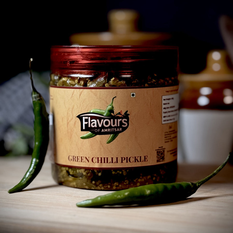 Green Chilli Pickle (Hari Mirch ka Achaar)