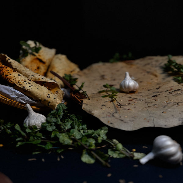 Pudina Garlic Papad
