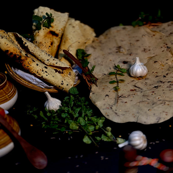 Pudina Garlic Papad